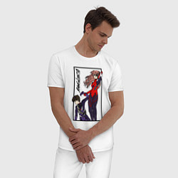 Пижама хлопковая мужская Evangelion 3 01 0, цвет: белый — фото 2