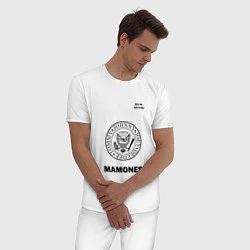 Пижама хлопковая мужская MAMONESМАМОНС, цвет: белый — фото 2