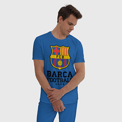 Пижама хлопковая мужская Barcelona Football Club цвета синий — фото 2