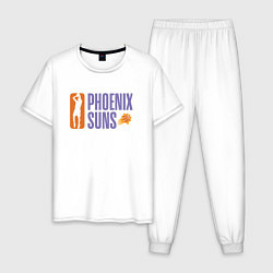 Пижама хлопковая мужская NBA - Suns, цвет: белый