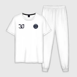 Пижама хлопковая мужская PSG Messi 30 New 202223, цвет: белый