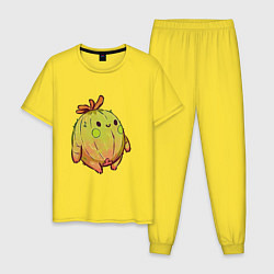 Пижама хлопковая мужская Крыжовник, цвет: желтый