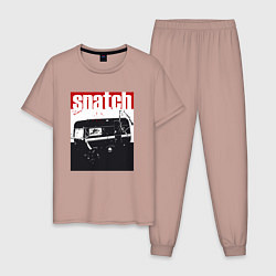 Пижама хлопковая мужская Большой куш Гай Ричи, цвет: пыльно-розовый