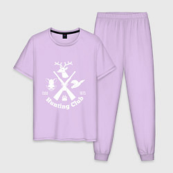 Пижама хлопковая мужская Hunting club, цвет: лаванда