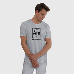 Пижама хлопковая мужская Am -Armenium, цвет: меланж — фото 2