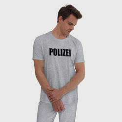 Пижама хлопковая мужская POLIZEI, цвет: меланж — фото 2
