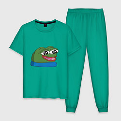 Пижама хлопковая мужская Pepe happy Пепе хеппи, цвет: зеленый