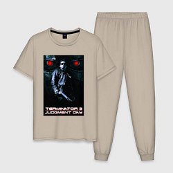 Пижама хлопковая мужская Terminator JD, цвет: миндальный