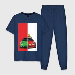 Пижама хлопковая мужская Concept car, цвет: тёмно-синий