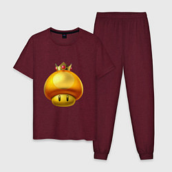 Пижама хлопковая мужская GoldToad, цвет: меланж-бордовый