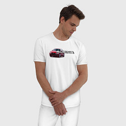 Пижама хлопковая мужская Авто BMW Alpina, цвет: белый — фото 2