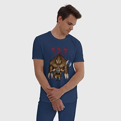 Пижама хлопковая мужская Разнос на 121, цвет: тёмно-синий — фото 2