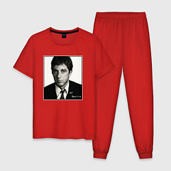 Пижама хлопковая мужская Аль Пачино Al Pacino, цвет: красный