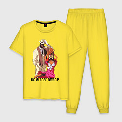 Пижама хлопковая мужская Jet Ein Ed, цвет: желтый