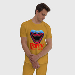 Пижама хлопковая мужская Poppy Playtime, цвет: горчичный — фото 2