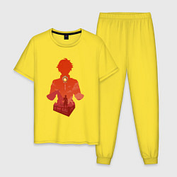 Пижама хлопковая мужская Thoma Тома, цвет: желтый