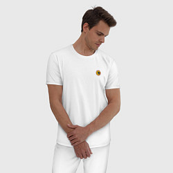 Пижама хлопковая мужская Крутой Сэм Эмблема спина, цвет: белый — фото 2