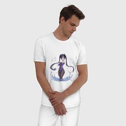 Пижама хлопковая мужская Мона в воде, цвет: белый — фото 2