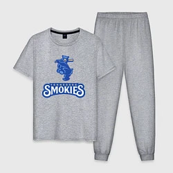 Пижама хлопковая мужская Tennessee smokies - baseball team, цвет: меланж