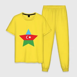 Пижама хлопковая мужская Azerbaijan Star, цвет: желтый