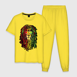 Пижама хлопковая мужская Jam lioN, цвет: желтый