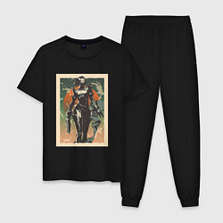 Пижама хлопковая мужская Viper Valorant Art, цвет: черный