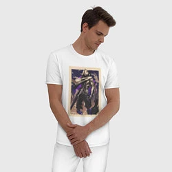 Пижама хлопковая мужская Omen art, цвет: белый — фото 2