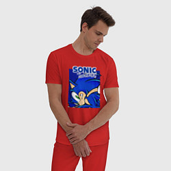Пижама хлопковая мужская Sonic Adventure Sonic, цвет: красный — фото 2