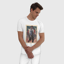 Пижама хлопковая мужская Феникс art, цвет: белый — фото 2