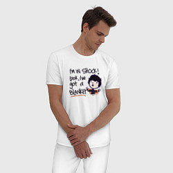 Пижама хлопковая мужская Бенедикт Камбербэтч 2023, цвет: белый — фото 2