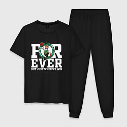 Пижама хлопковая мужская FOREVER NOT JUST WHEN WE WIN, BOSTON CELTICS, БОСТ, цвет: черный