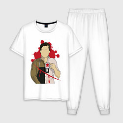 Пижама хлопковая мужская Dexter Art, цвет: белый