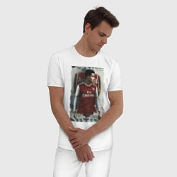 Пижама хлопковая мужская Arsenal, England, цвет: белый — фото 2