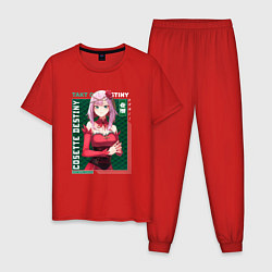 Пижама хлопковая мужская Такт Опус Судьба Takt Op Destiny, цвет: красный