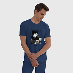 Пижама хлопковая мужская Ван-Пис, Трафальгар Ло Trafalgar Law, цвет: тёмно-синий — фото 2