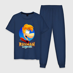 Пижама хлопковая мужская Веселый Rayman, цвет: тёмно-синий