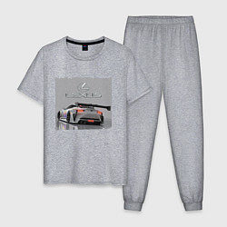 Пижама хлопковая мужская Lexus Motorsport Racing team!, цвет: меланж