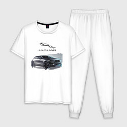 Пижама хлопковая мужская Jaguar Off road, цвет: белый