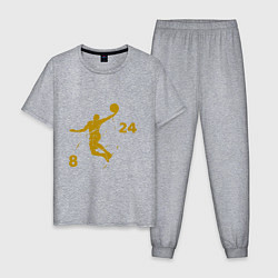 Пижама хлопковая мужская Kobe 8-24, цвет: меланж