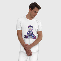 Пижама хлопковая мужская Цици, цвет: белый — фото 2