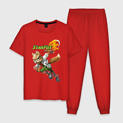 Пижама хлопковая мужская Star Fox Zero Nintendo Video game, цвет: красный