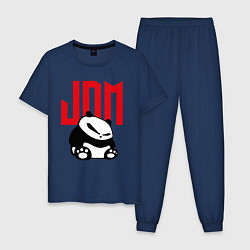 Пижама хлопковая мужская JDM Panda Japan Симпатяга, цвет: тёмно-синий