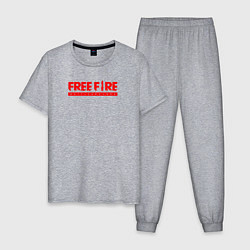 Пижама хлопковая мужская Garena Free Fire Гарена, цвет: меланж