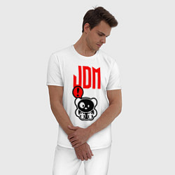Пижама хлопковая мужская JDM Panda Japan Bear, цвет: белый — фото 2