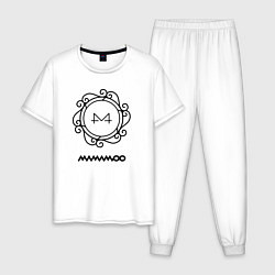 Пижама хлопковая мужская Mamamoo solar, цвет: белый