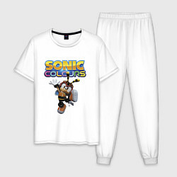 Пижама хлопковая мужская Charmy Bee Sonic Video game, цвет: белый