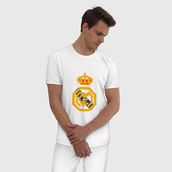 Пижама хлопковая мужская Football - Real Madrid, цвет: белый — фото 2