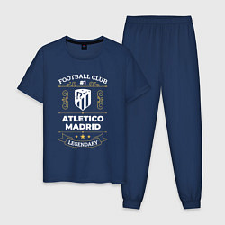 Пижама хлопковая мужская Atletico Madrid FC 1, цвет: тёмно-синий