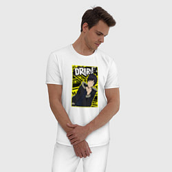 Пижама хлопковая мужская Опасный Идзая, цвет: белый — фото 2