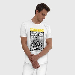 Пижама хлопковая мужская Scorpions - Rock Believer, цвет: белый — фото 2